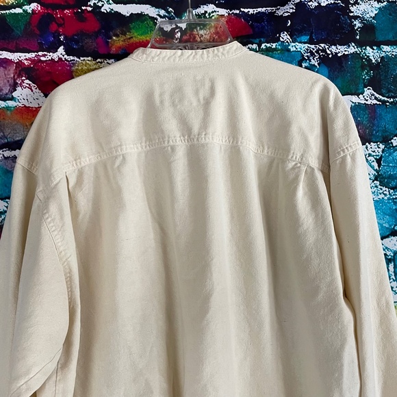 Vintage 90's American Rebel Sacrifice Nothing Silk Button Down Shirt Large - Picture 8 of 8